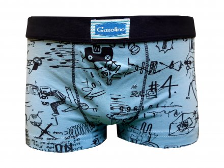 Gasolino boxerky chlapecké komiks 2587 modré